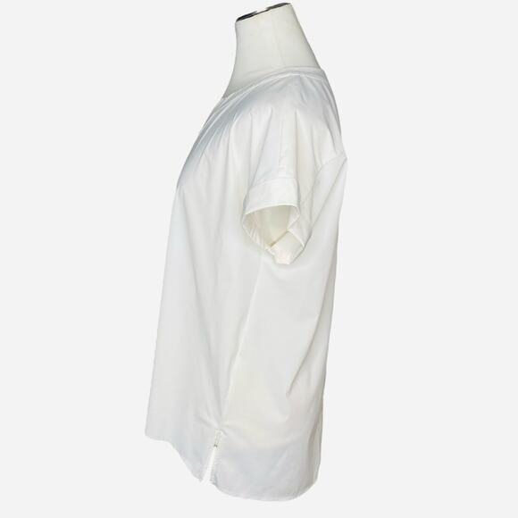 Lyssé Alessia White Button-Back Top size Small - Picture 6 of 10